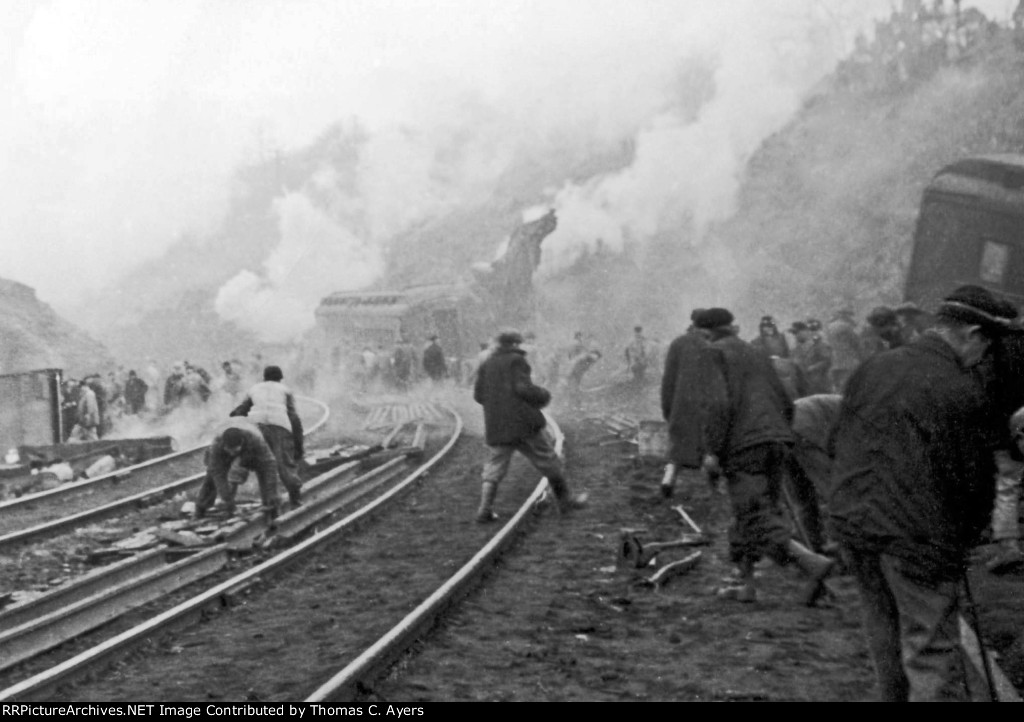 PRR "Red Arrow" Wreck, Recovery, #1 of 14, 1947